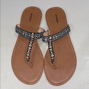 Joe Boxer boho tribal print thong sandals size 10